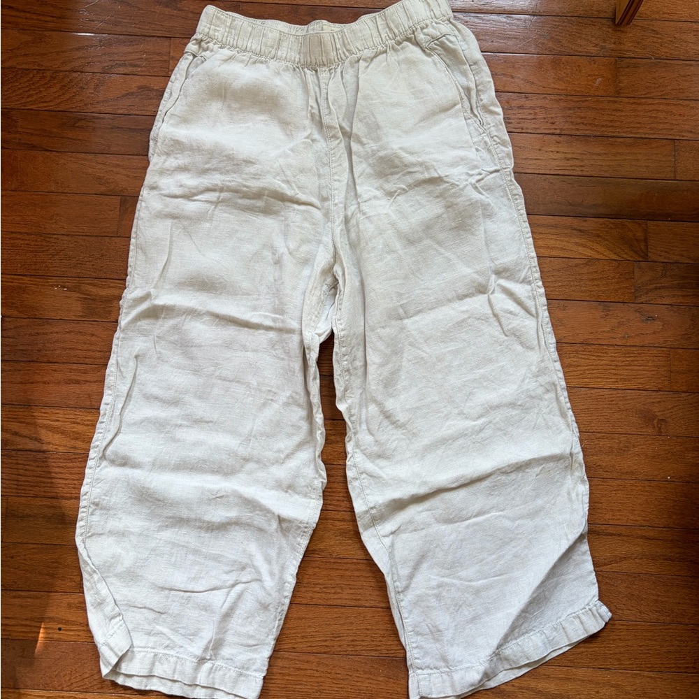 cynthia rowley 100% linen pants